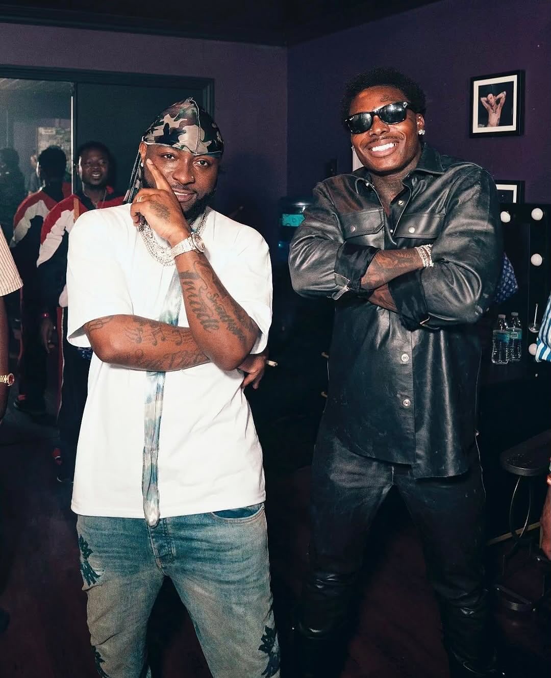 Asake showed up to support Davido at his 5IVE listening party in LA last night