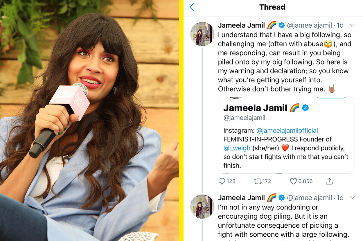 Jameela Jamil celebrity who manage their own social media