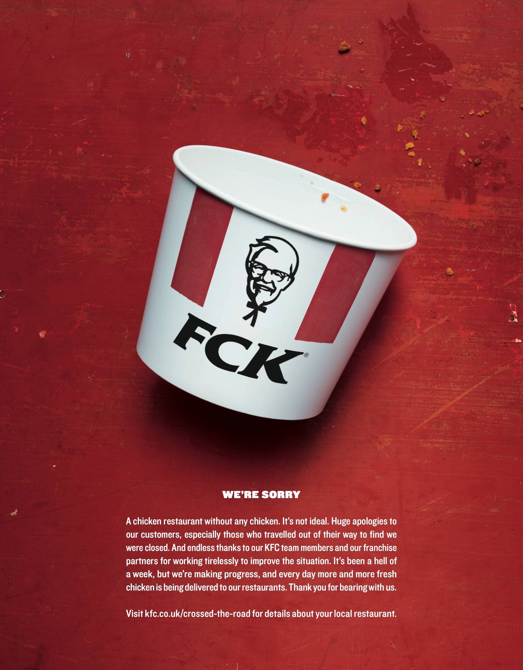 kfc fck advert crisis